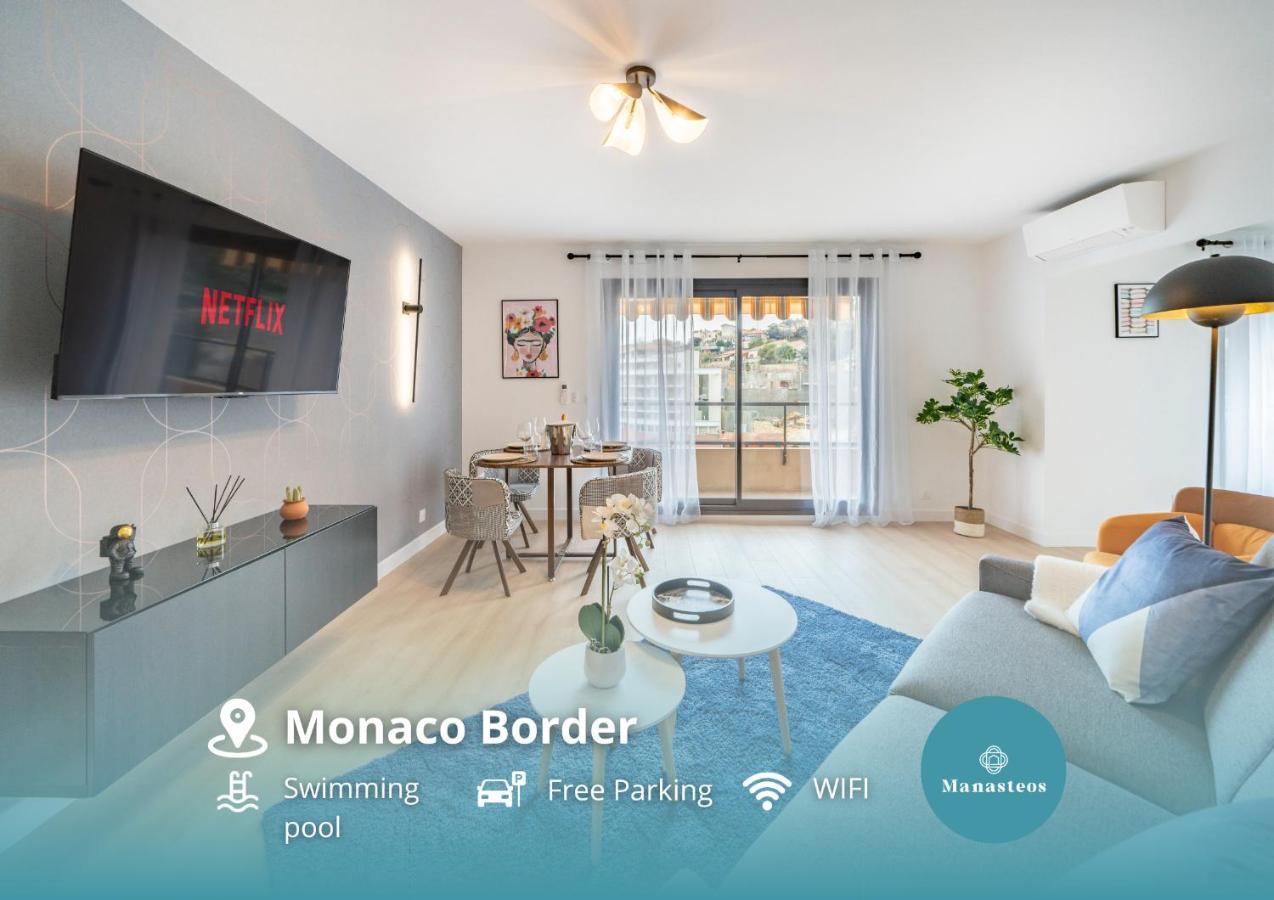 5Mn Monaco - Vue Mer - Parking - Piscine - Bb ボーソレイユ エクステリア 写真